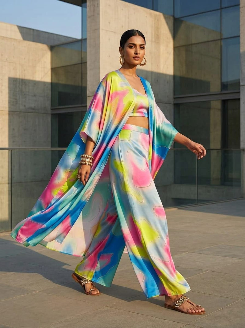 Japan Satin - Polyester - Design TA07461 - Cape with Palazzo Lookbook - JS-0-TA07461-111