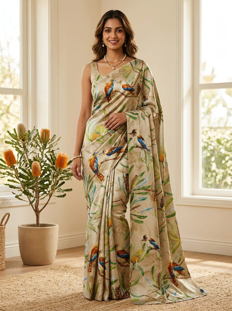 Japan Satin - Polyester - Design TA0317 - Saree Lookbook - JS-0-TA0317-111