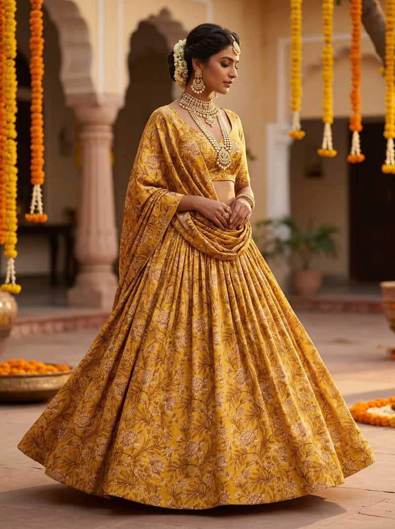 Japan Satin - Polyester - Design MA024446 - Lehenga Choli Lookbook - JS-0-MA024446-111