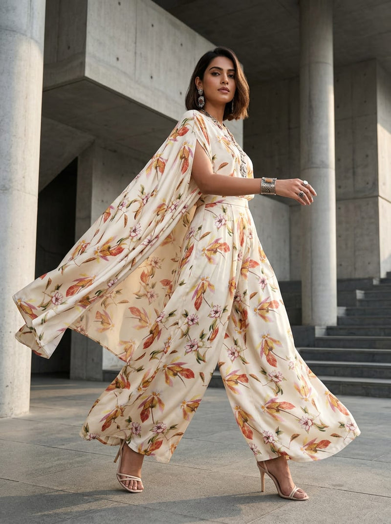 Japan Satin - Polyester - Design MA08550 - Cape with Palazzo Lookbook - JS-0-MA08550-111