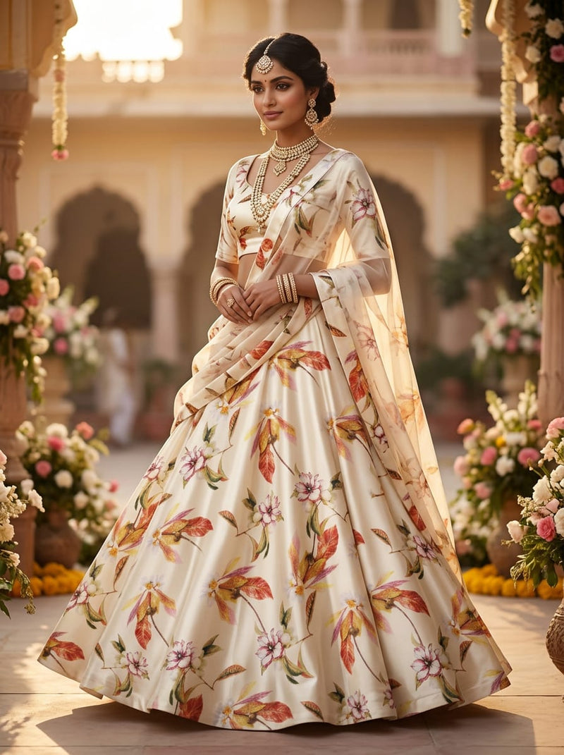 Japan Satin - Polyester - Design MA08550 - Lehenga Choli Lookbook - JS-0-MA08550-111