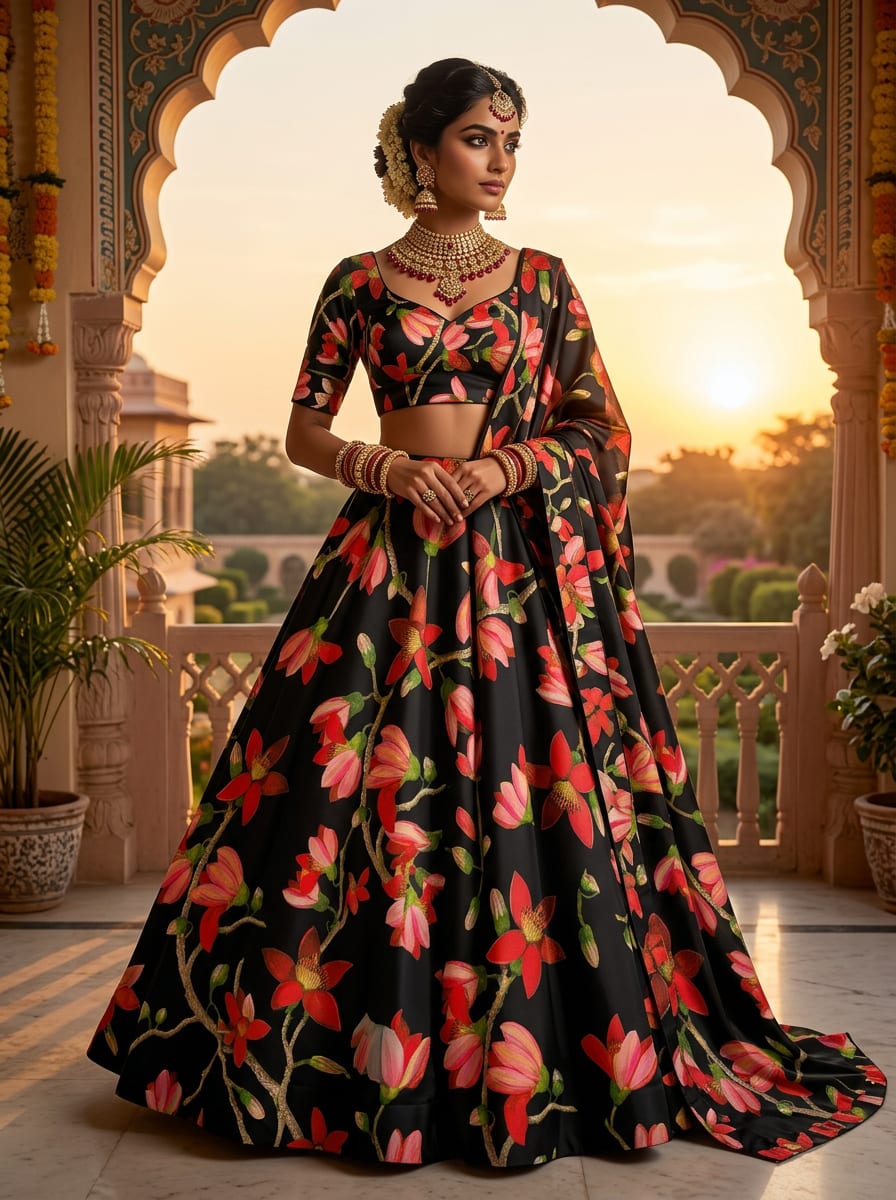 A Bold Floral Statement on Satin