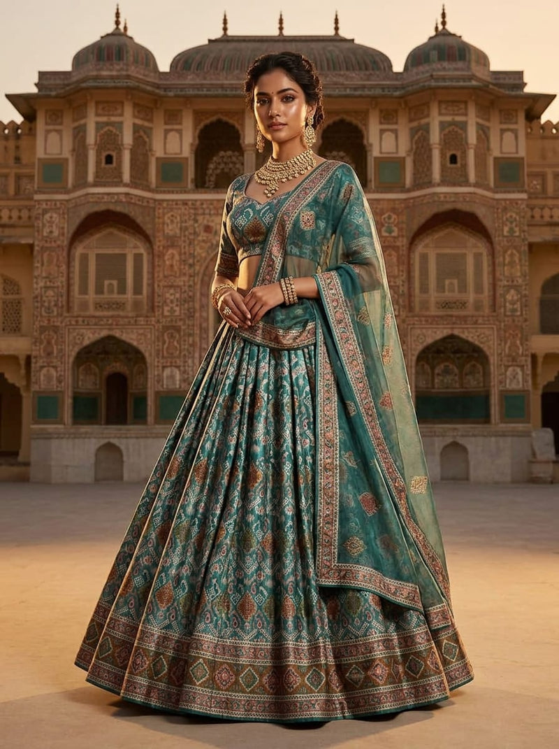 Japan Satin - Polyester - Design MA020695 - Lehenga Choli Lookbook - JS-0-MA020695-111