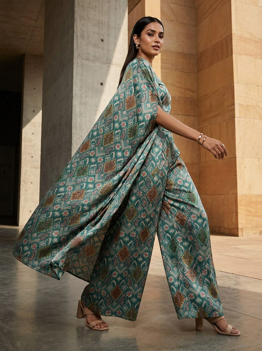 An Ethnic Tapestry in Teal
