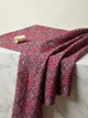Pink Intricate Ethnic Geometric Muslin Digital Printed Fabric