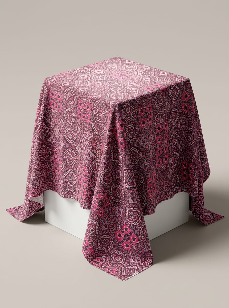 Close-up Texture & Drape of Pastel Pink Muslin Fabric — FAB VOGUE Studio