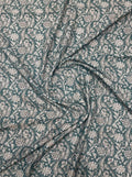 Close-up Texture & Drape of Sage Green Muslin Fabric — FAB VOGUE Studio