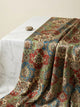 Multicolor Ethnic Paisley Floral Pattern Japan Satin Digital Printed Fabric