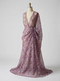 Close-up Texture & Drape of Pastel Pink Organza Fabric — FAB VOGUE Studio