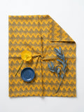 Close-up Texture & Drape of Mustard Yellow Muslin Fabric — FAB VOGUE Studio