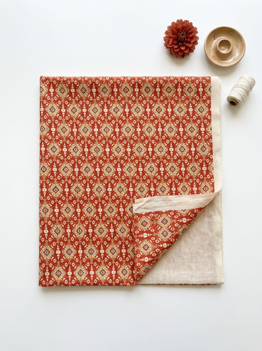 Close-up Texture & Drape of Maroon / Crimson Red Muslin Fabric — FAB VOGUE Studio