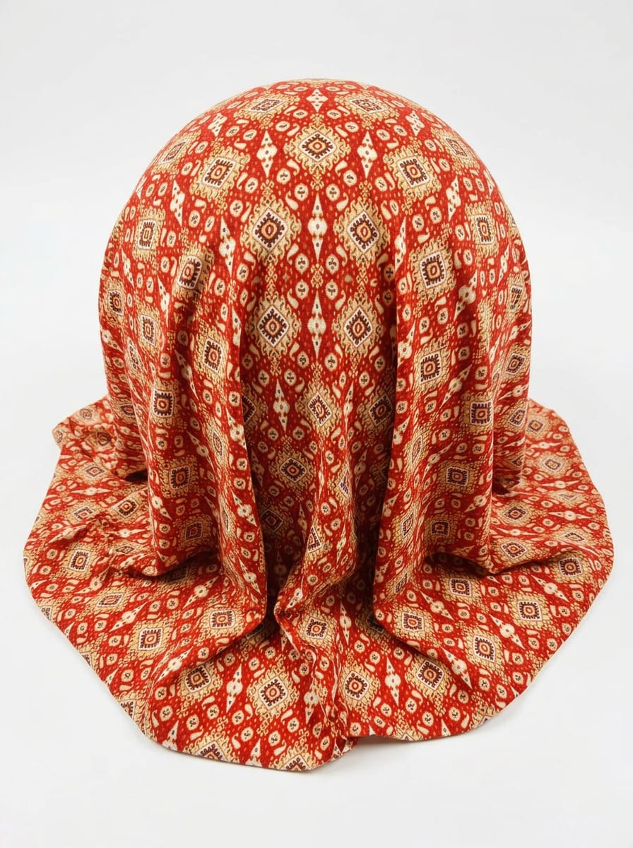 Close-up Texture & Drape of Maroon / Crimson Red Muslin Fabric — FAB VOGUE Studio