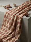 Close-up Texture & Drape of Maroon / Crimson Red Muslin Fabric — FAB VOGUE Studio