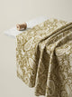 Olive Cream Paisley Print Muslin Digital Printed Fabric