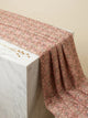 Peach Ethnic Geometric Diamond Print Muslin Digital Printed Fabric