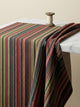 Multicolor Dotted Striped Muslin Digital Printed Fabric