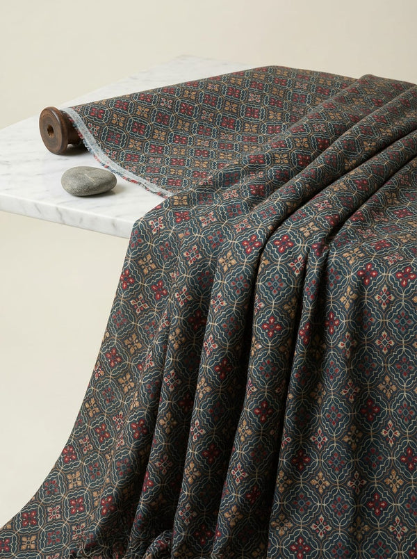 Sage Green Muslin Printed Fabric by the Meter — FAB VOGUE Studio