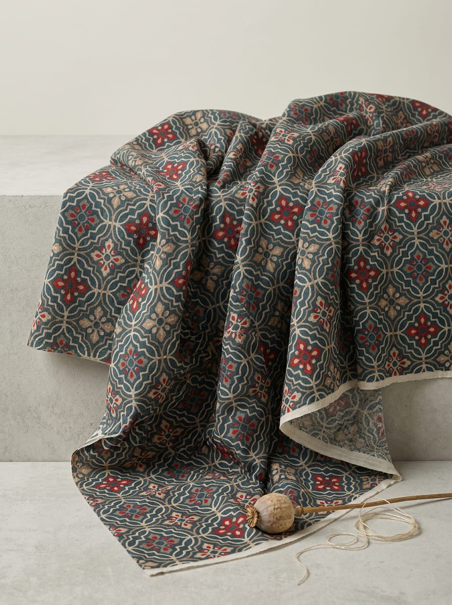 Close-up Texture & Drape of Sage Green Muslin Fabric — FAB VOGUE Studio