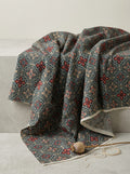 Close-up Texture & Drape of Sage Green Muslin Fabric — FAB VOGUE Studio