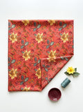 Close-up Texture & Drape of Mustard Yellow Japan Satin Fabric — FAB VOGUE Studio