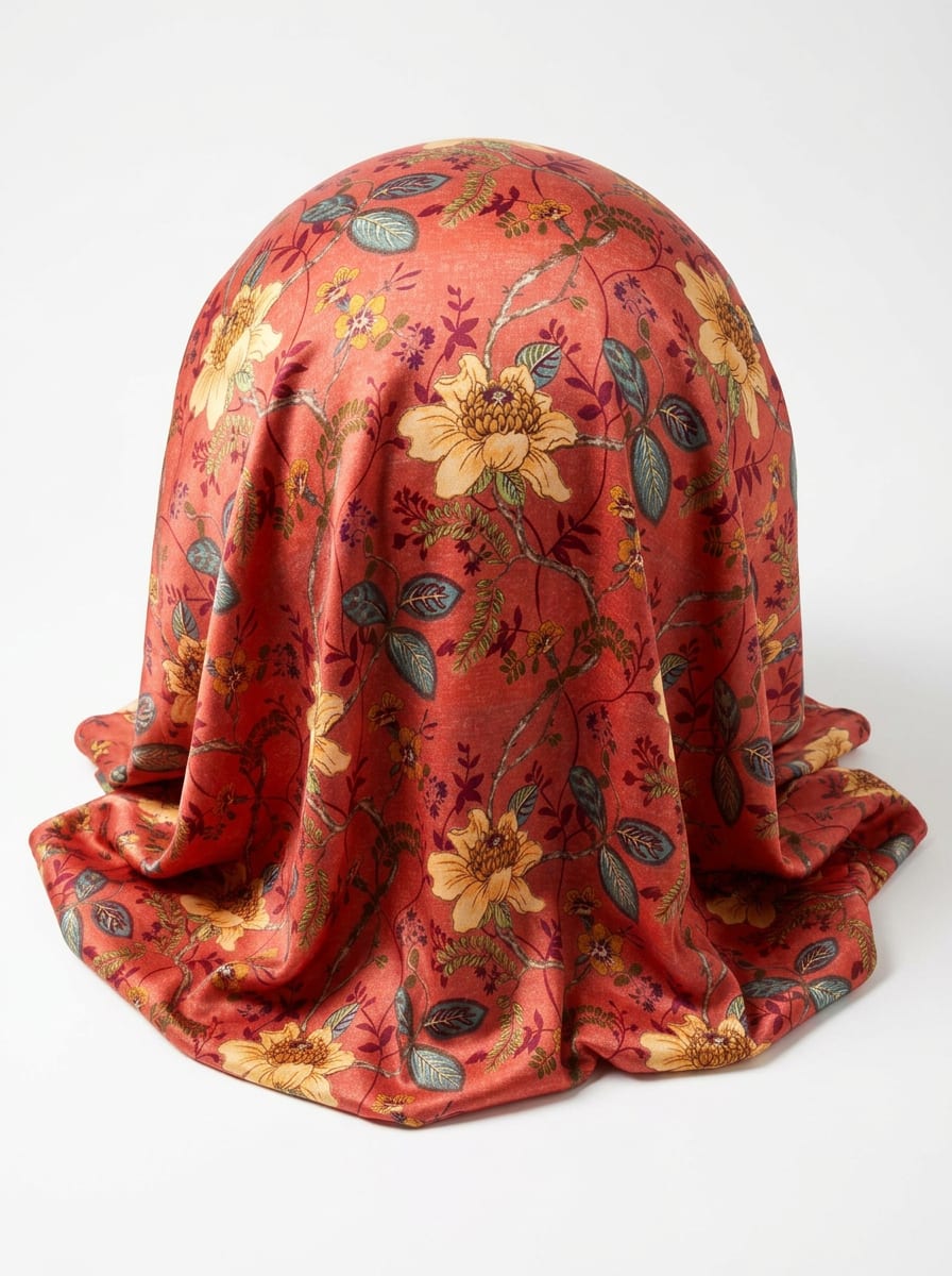 Close-up Texture & Drape of Mustard Yellow Japan Satin Fabric — FAB VOGUE Studio