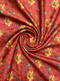 Close-up Texture & Drape of Mustard Yellow Japan Satin Fabric — FAB VOGUE Studio
