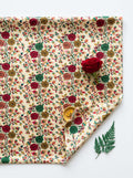 Close-up Texture & Drape of Beige / Cream Neutral Japan Satin Fabric — FAB VOGUE Studio