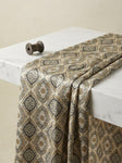 Multicolor Intricate Geometric Ethnic Japan Satin Digital Printed Fabric