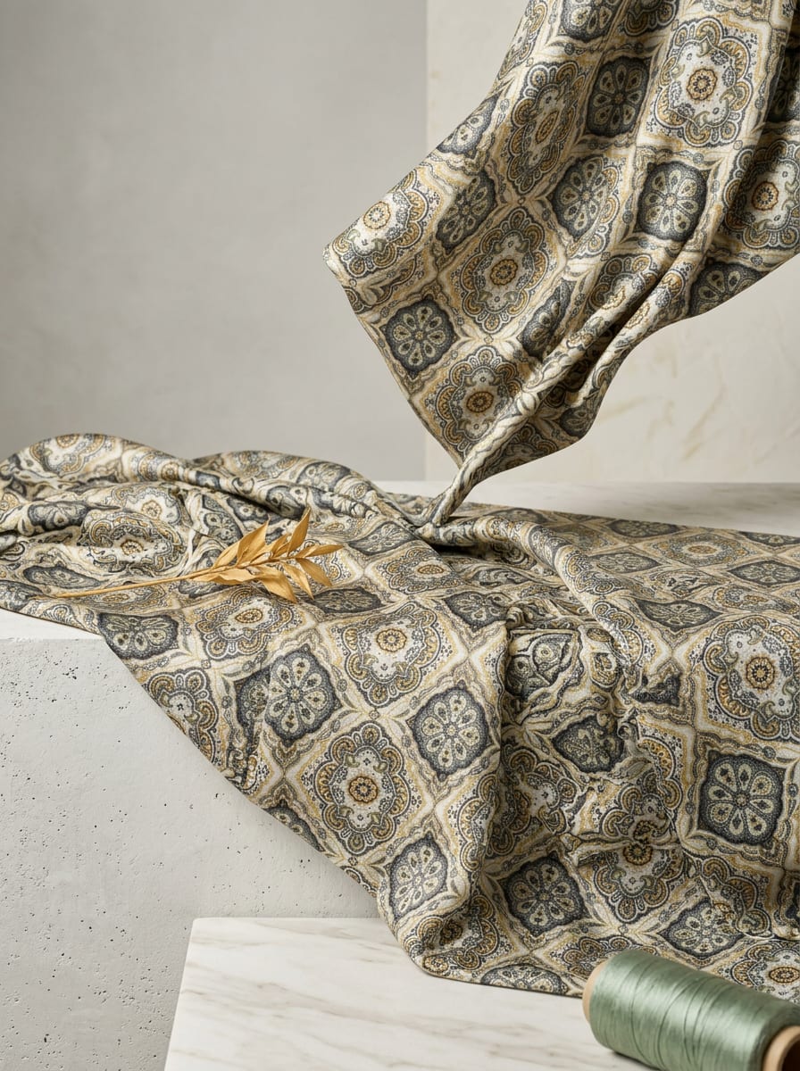 Close-up Texture & Drape of Japan Satin Fabric — FAB VOGUE Studio