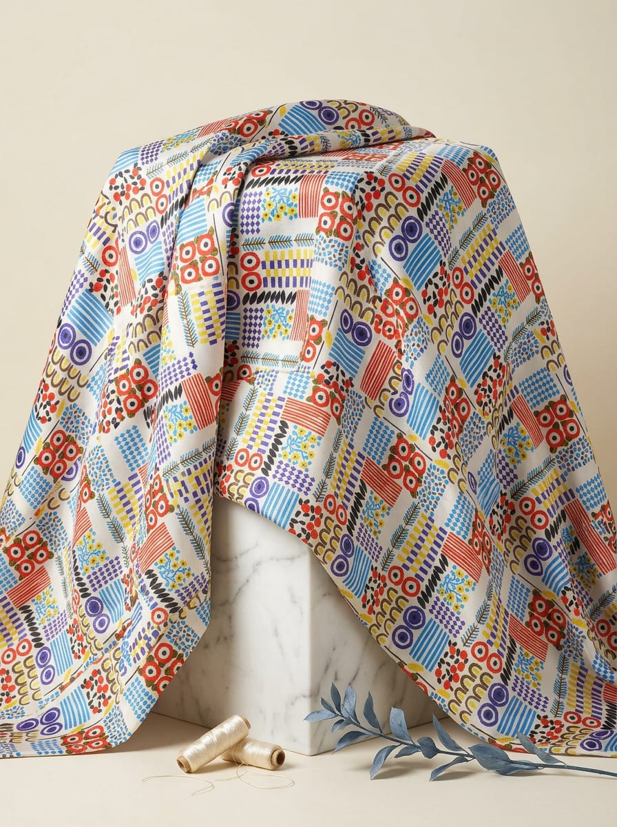 Close-up Texture & Drape of Japan Satin Fabric — FAB VOGUE Studio