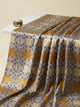 Multicolor Ethnic Geometric Tile Pattern Japan Satin Digital Printed Fabric