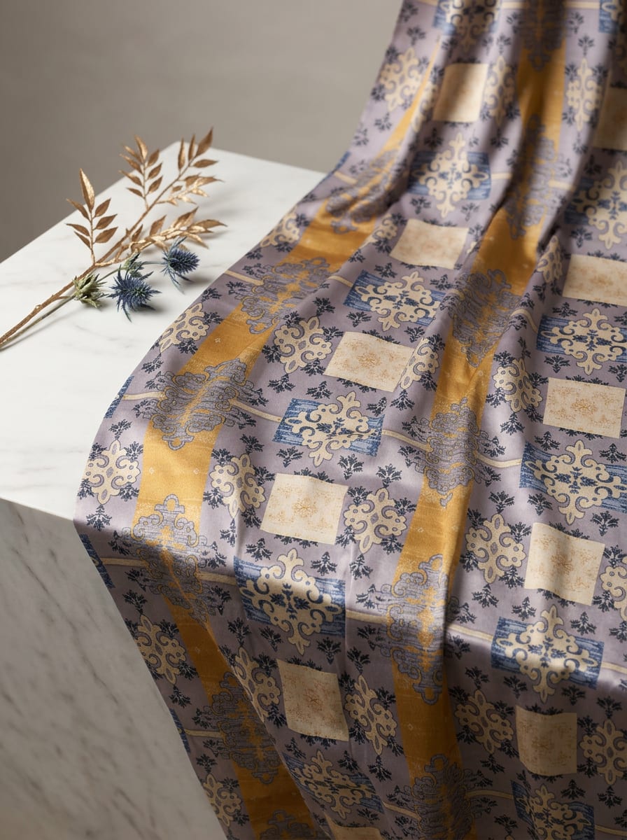 Close-up Texture & Drape of Japan Satin Fabric — FAB VOGUE Studio
