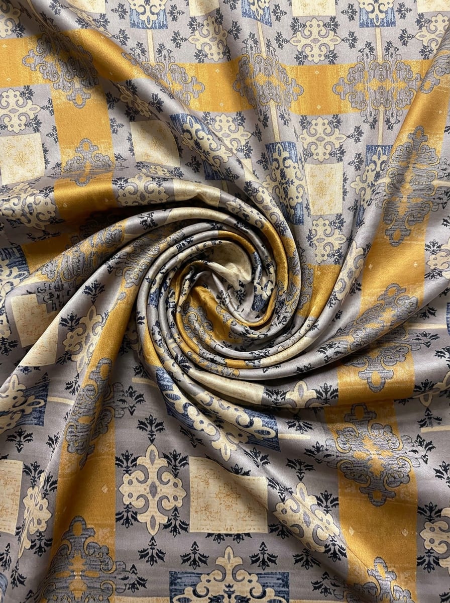 Close-up Texture & Drape of Japan Satin Fabric — FAB VOGUE Studio