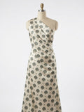 Close-up Texture & Drape of Sage Green Japan Satin Fabric — FAB VOGUE Studio