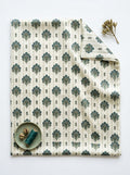 Close-up Texture & Drape of Sage Green Japan Satin Fabric — FAB VOGUE Studio