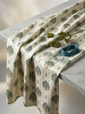 Close-up Texture & Drape of Sage Green Japan Satin Fabric — FAB VOGUE Studio