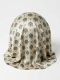 Close-up Texture & Drape of Sage Green Japan Satin Fabric — FAB VOGUE Studio