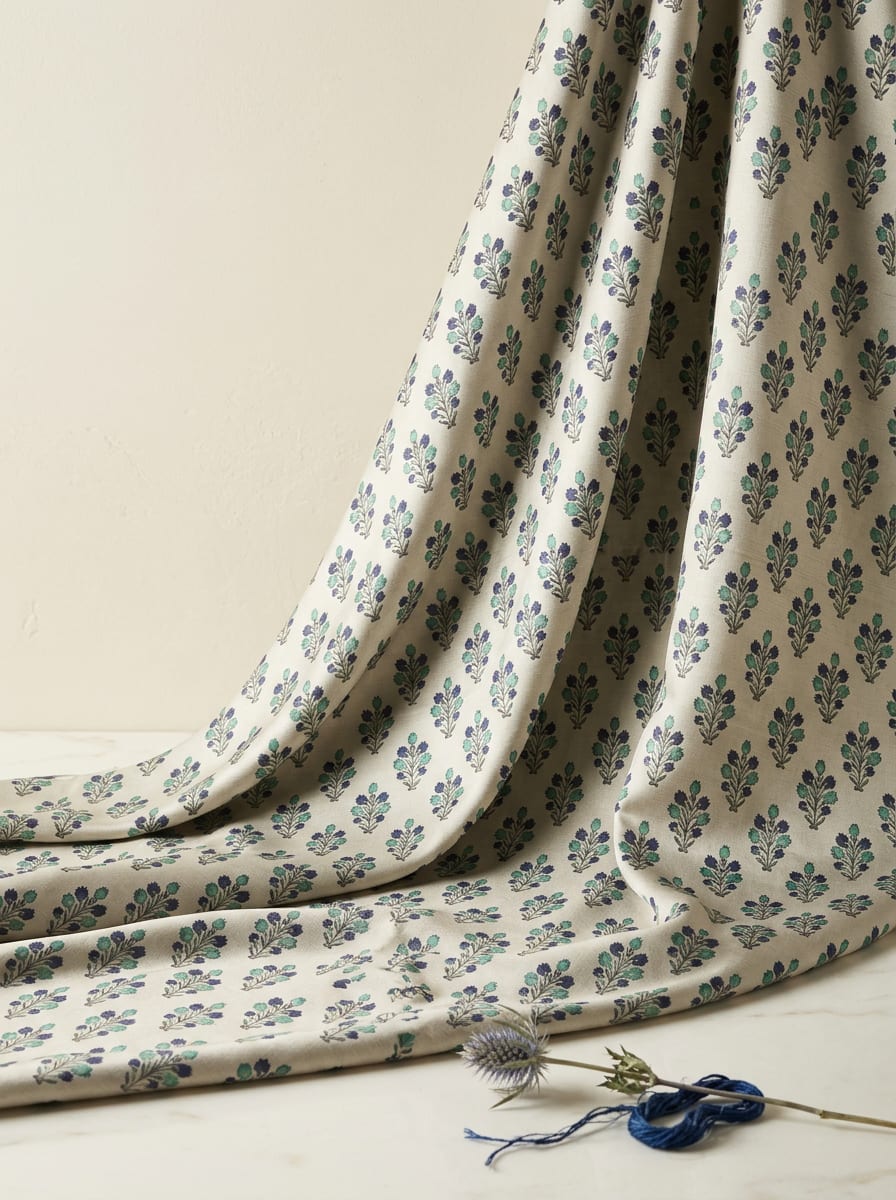 Close-up Texture & Drape of Royal Blue / Indigo Japan Satin Fabric — FAB VOGUE Studio