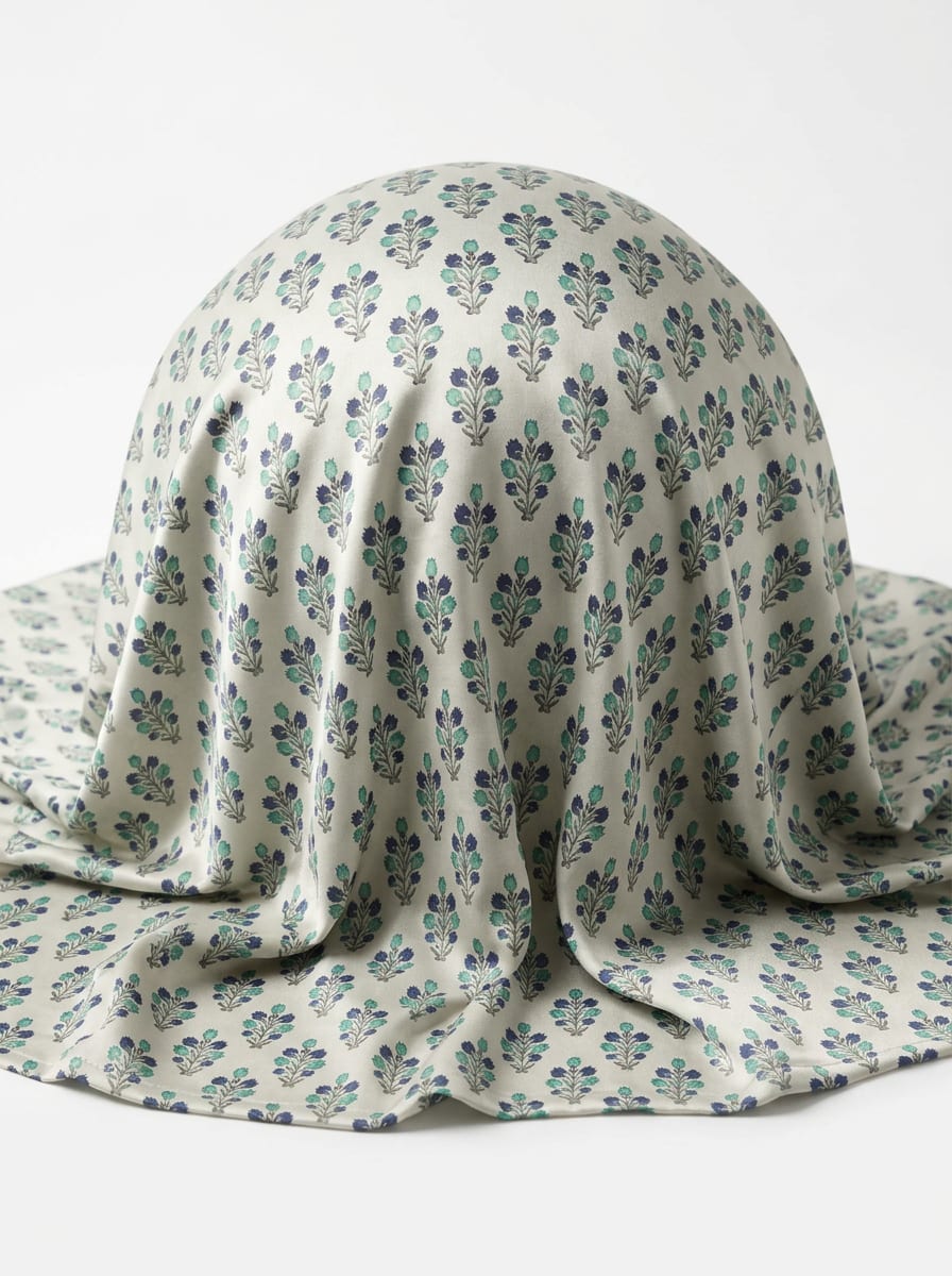 Close-up Texture & Drape of Royal Blue / Indigo Japan Satin Fabric — FAB VOGUE Studio