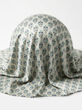 Close-up Texture & Drape of Royal Blue / Indigo Japan Satin Fabric — FAB VOGUE Studio