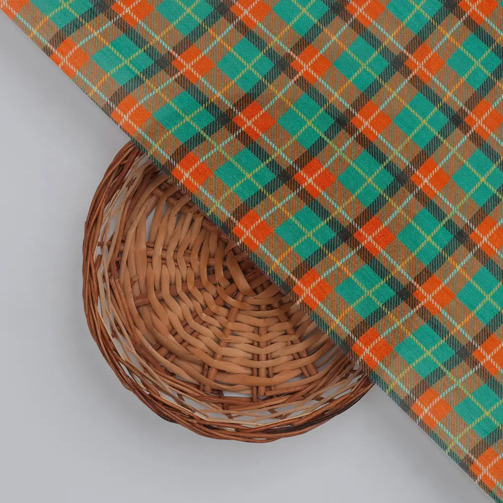Mini Check Patterns Digital Printed Fabric - Tusser Silk – 1 1 d0de85ff 423a 48d3 b0aa 48b8349f5f40