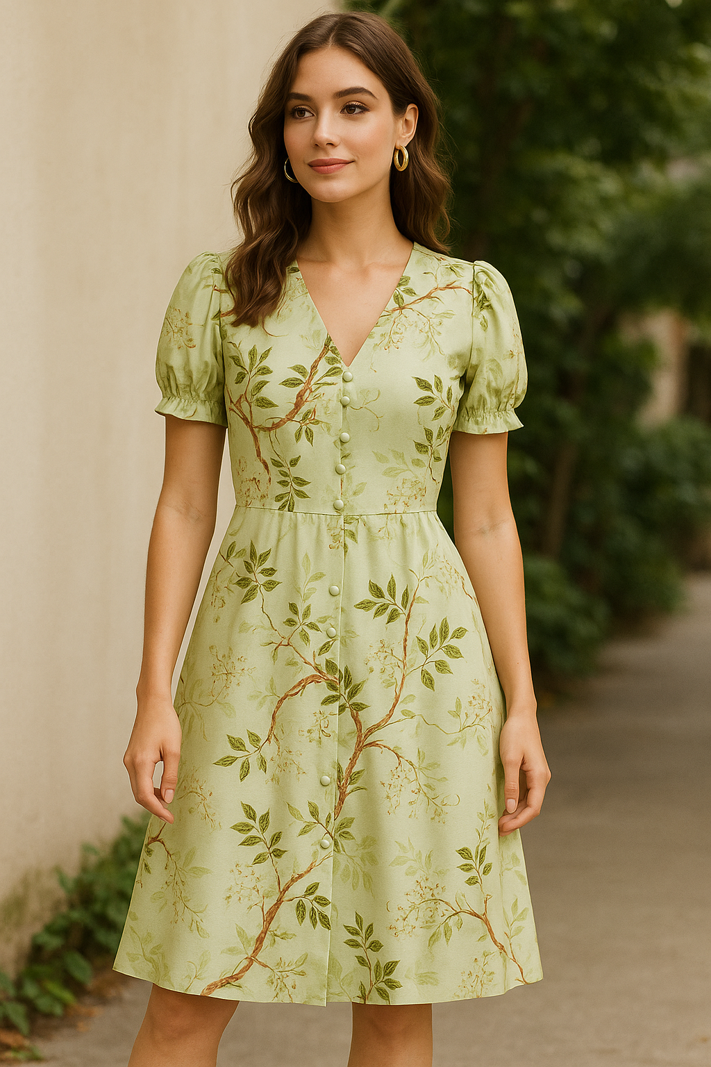 Graceful Floral Design Printed on Japan Satin Fabric