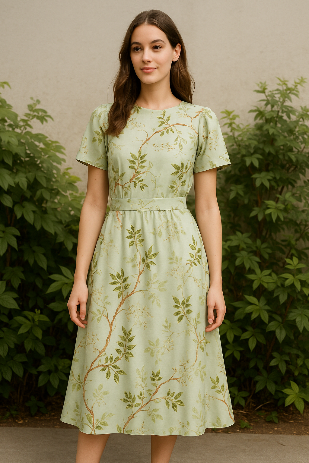 Graceful Floral Design Printed on Japan Satin Fabric