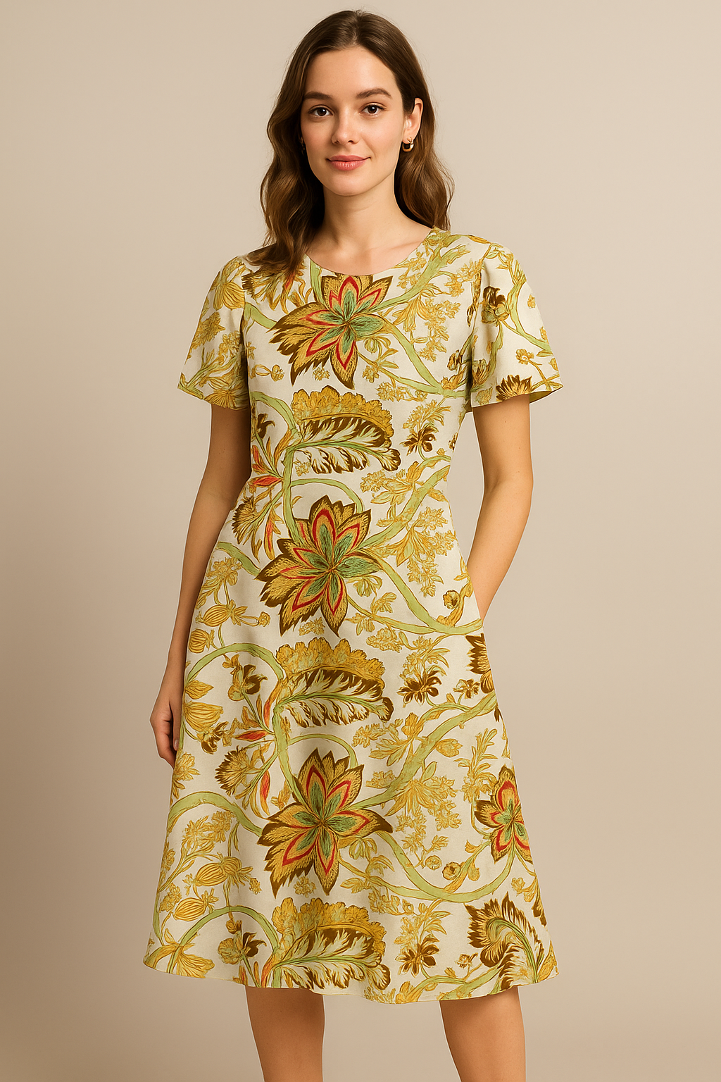 Floral Print Satin Fabric