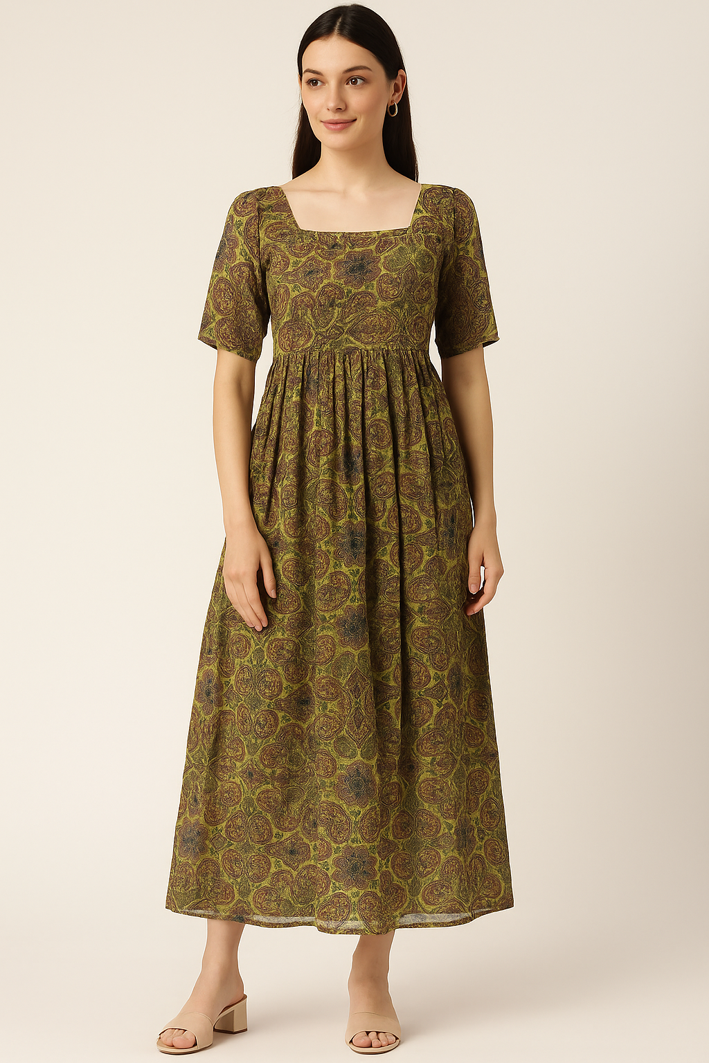 Paisley Print Kota Doria Fabric