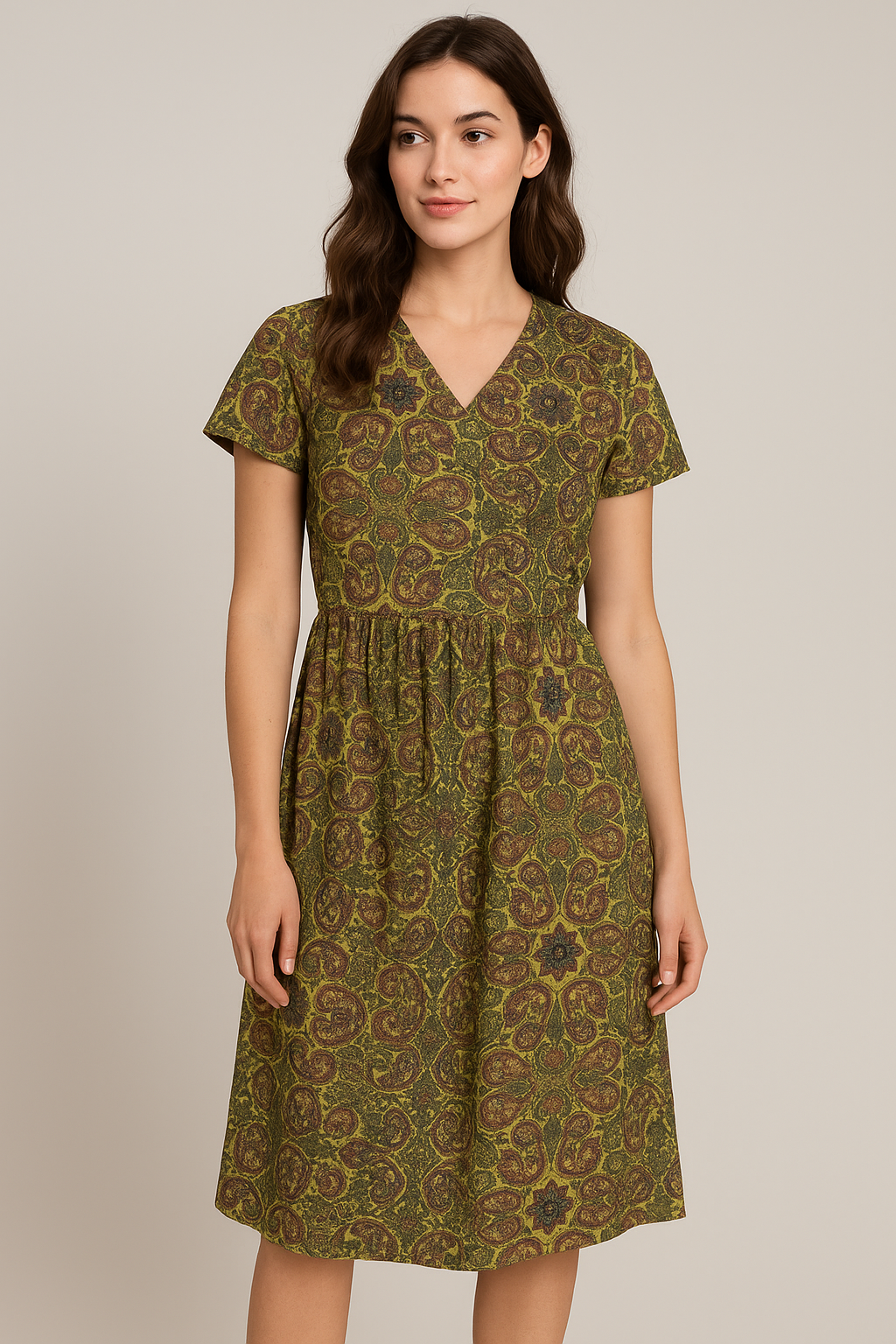 Paisley Print Kota Doria Fabric