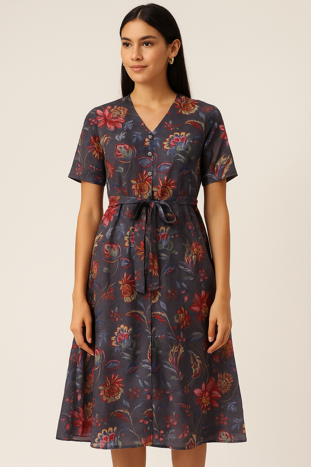 Floral Printed Kota Doria Fabric