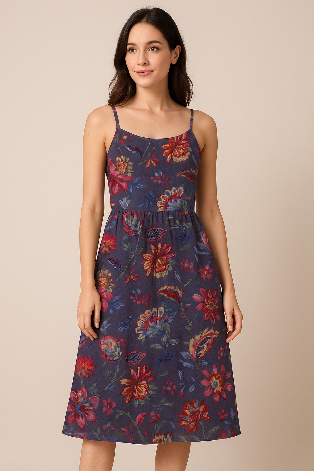 Floral Printed Kota Doria Fabric