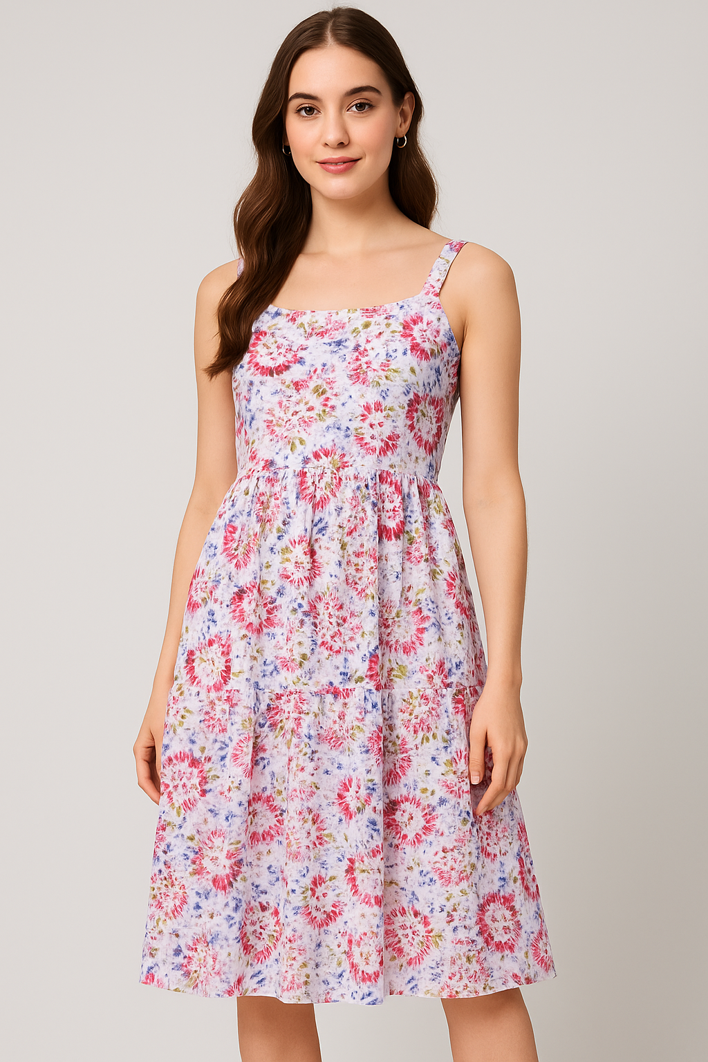 Abstract Floral Muslin Fabric