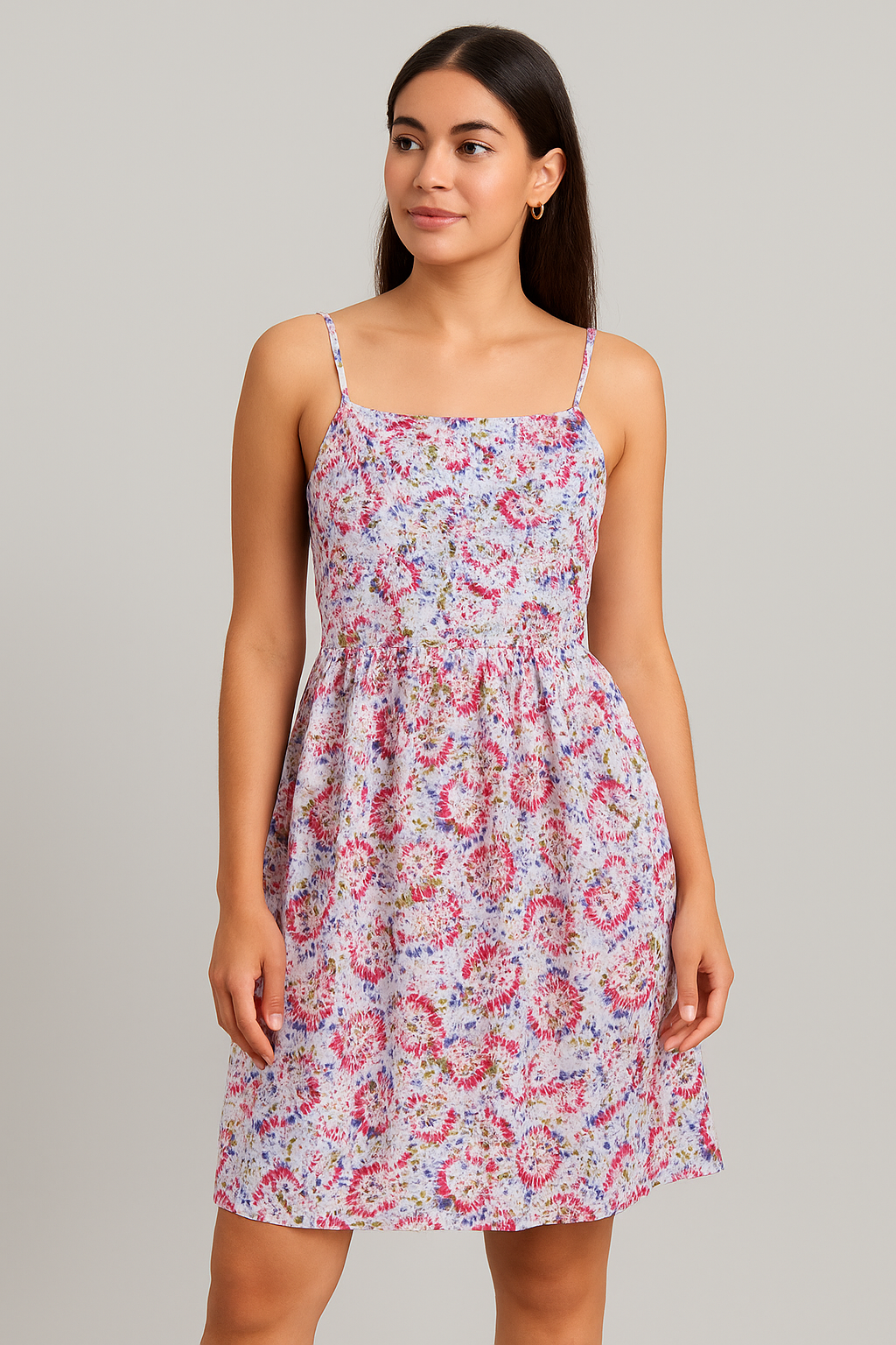 Abstract Floral Muslin Fabric